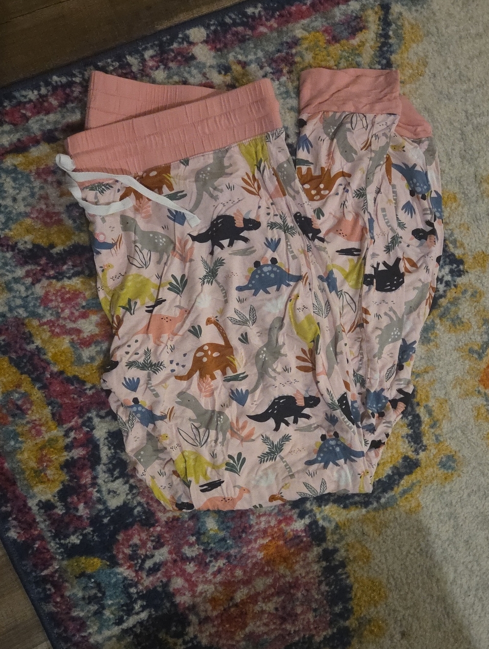 Little Sleepies Women's Pink Dinosaur Print Pajama Pants